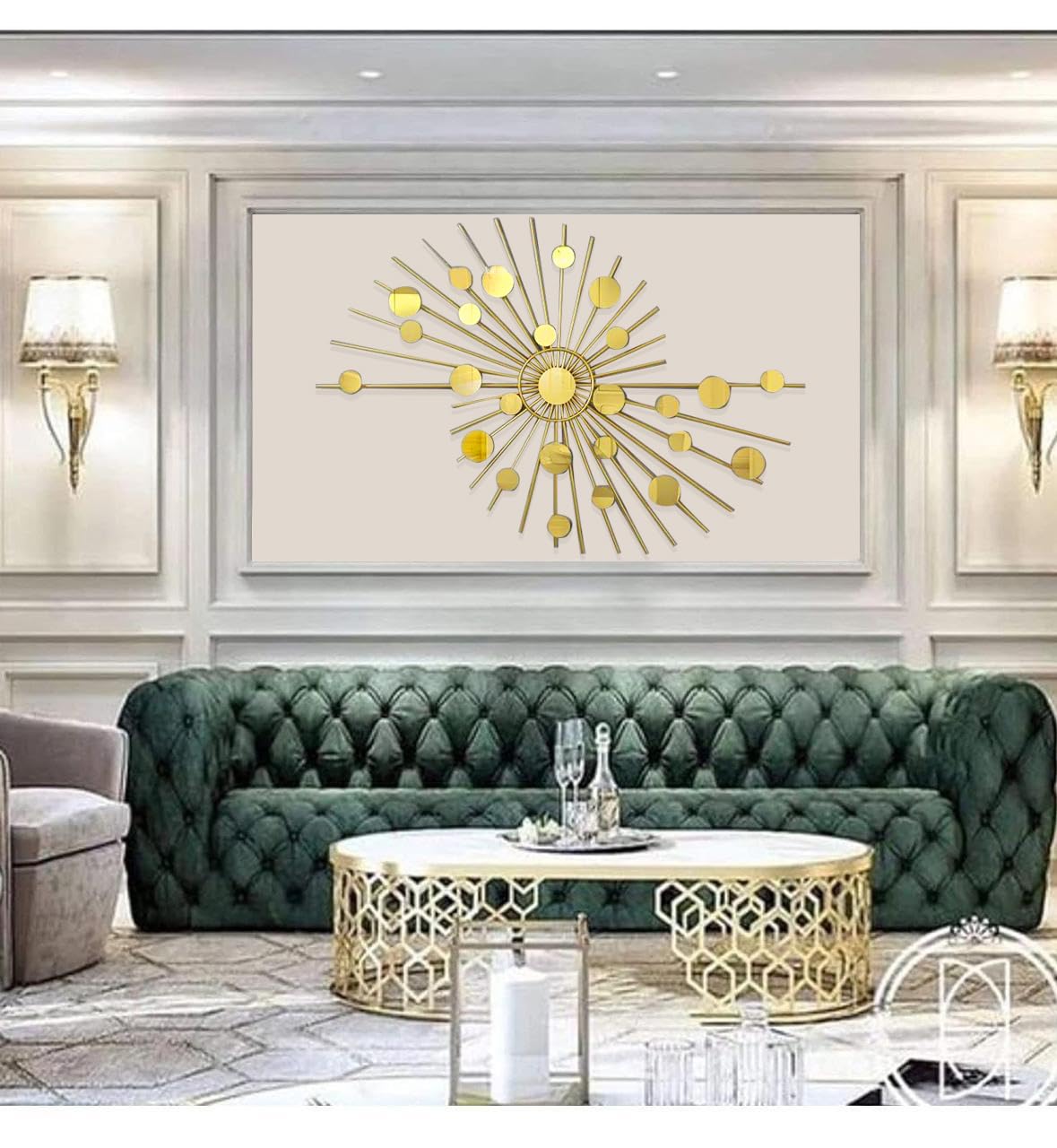 Metal Wall Art Modern Wall Hanging for Bedroom & Home