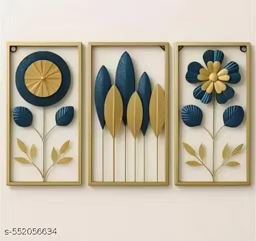 Metal Wall Art Modern Wall Hanging for Bedroom & Home