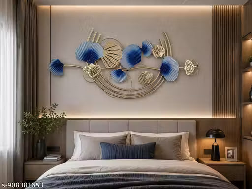 Metal Wall Art Modern Wall Hanging for Bedroom & Home