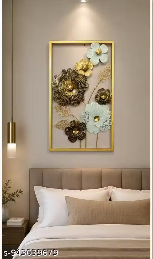 Metal Wall Art Modern Wall Hanging for Bedroom & Home