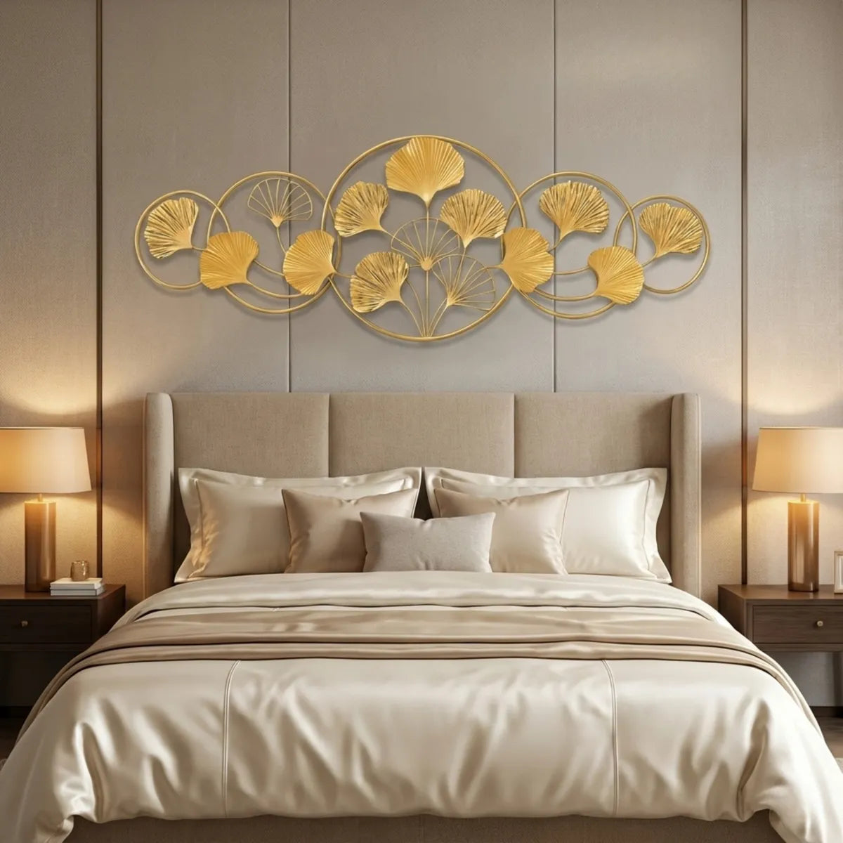 Metal Wall Art Modern Wall Hanging for Bedroom & Home (W-NECKLES)
