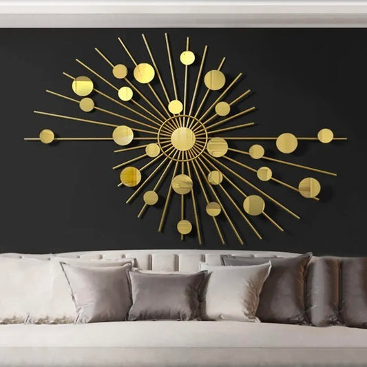 Metal Wall Art Modern Wall Hanging for Bedroom & Home