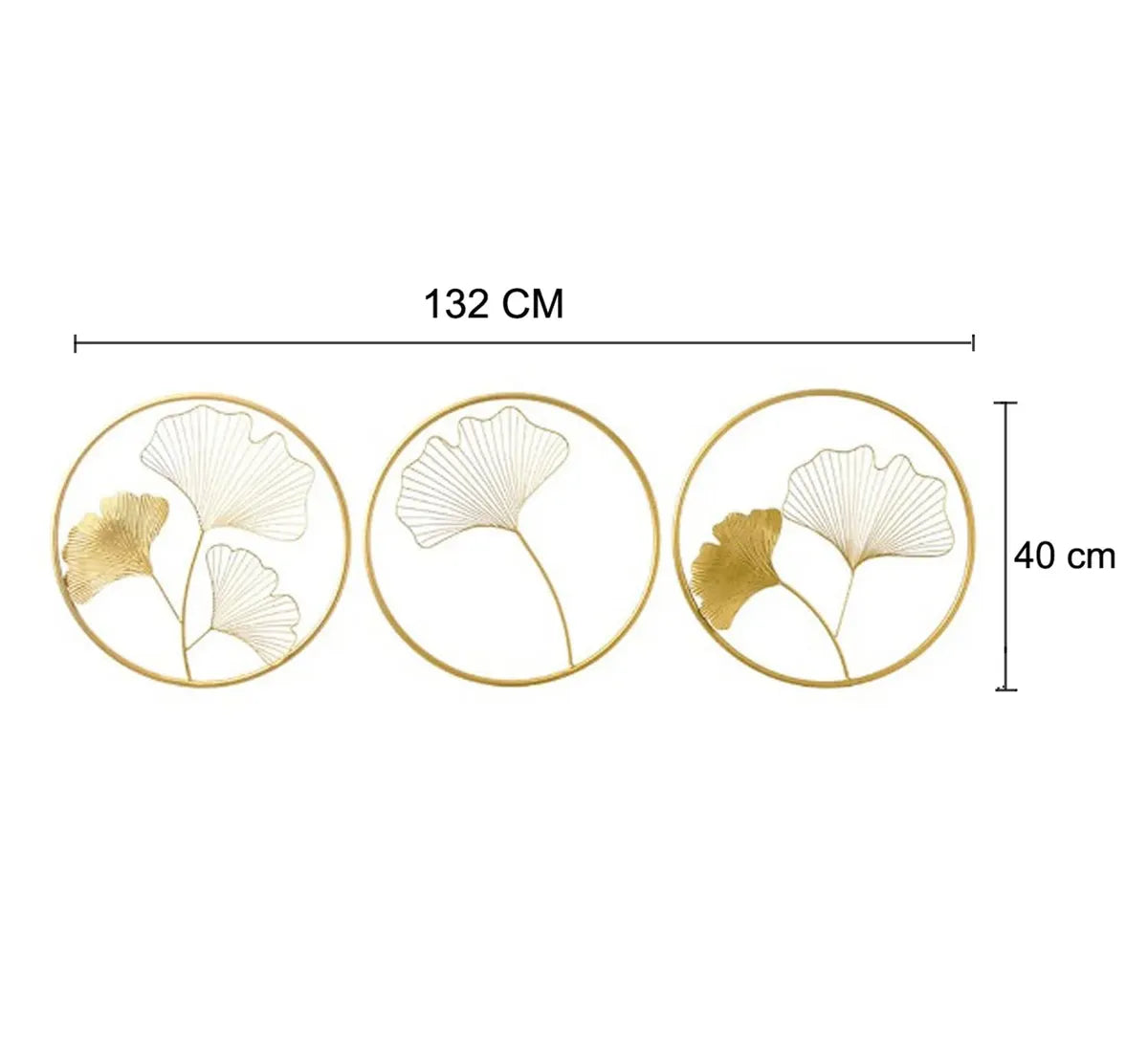 Metal Wall Art Modern Wall Hanging for Bedroom & Home (W-CCC)
