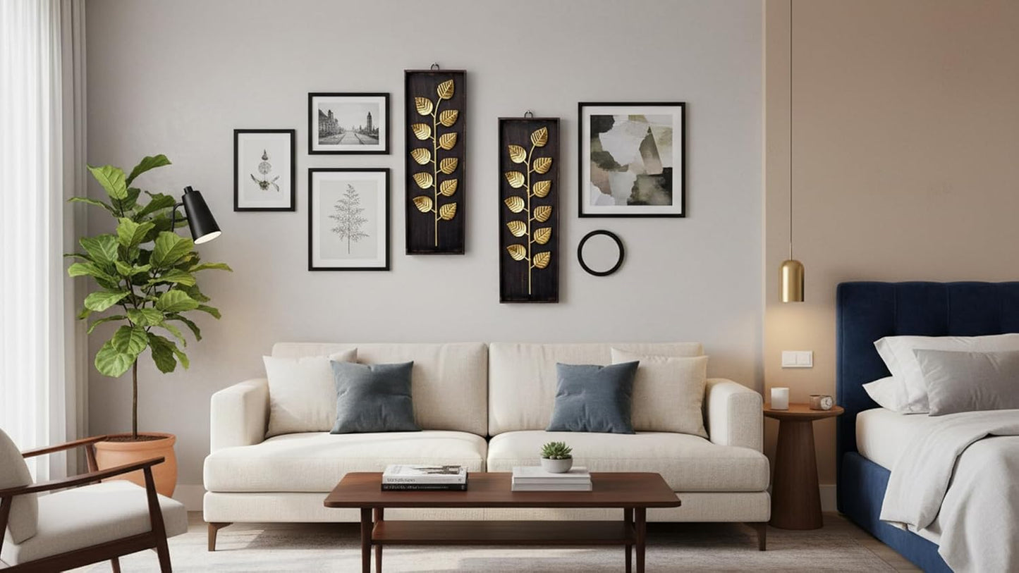 Metal Wall Art Modern Wall Hanging for Bedroom & Home