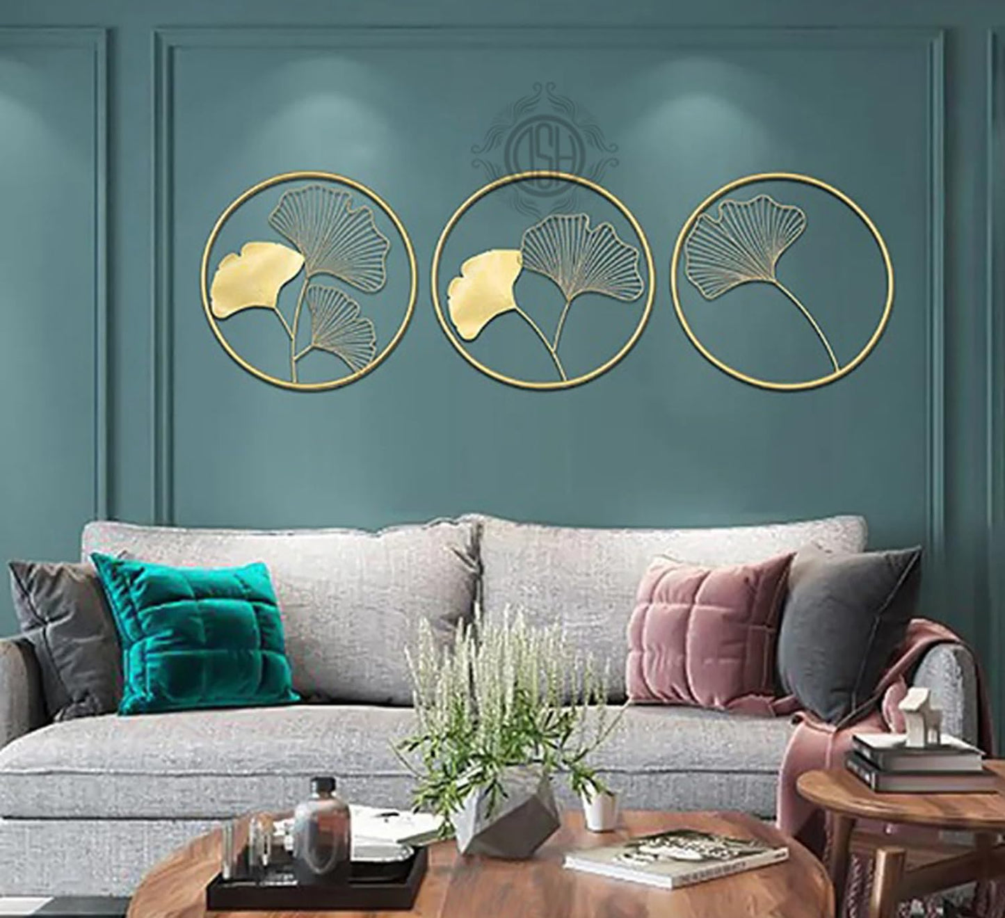 Metal Wall Art Modern Wall Hanging for Bedroom & Home