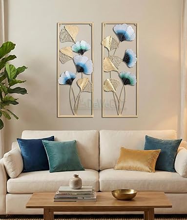 Metal Wall Art Modern Wall Hanging for Bedroom & Home