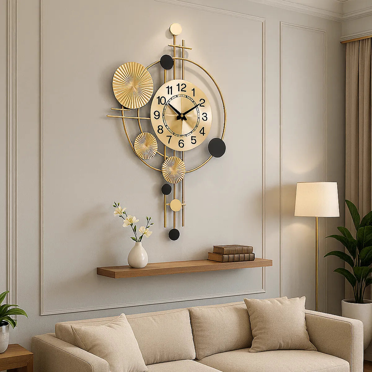Metal Wall Art Modern Wall Hanging for Bedroom & Home (W-B)