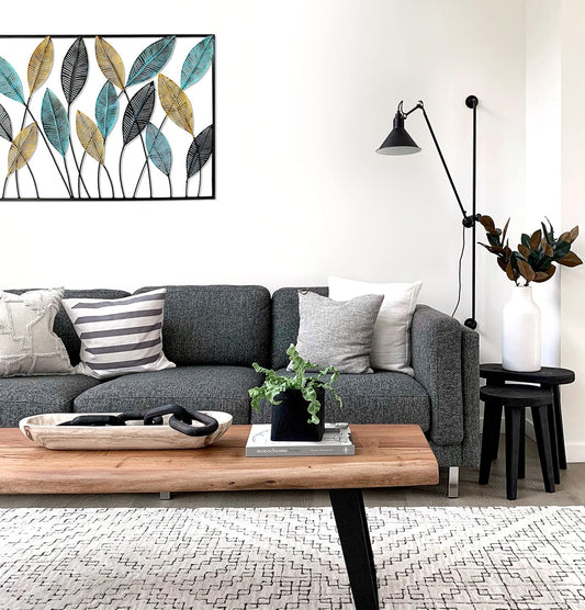 Metal Wall Art Modern Wall Hanging for Bedroom & Home