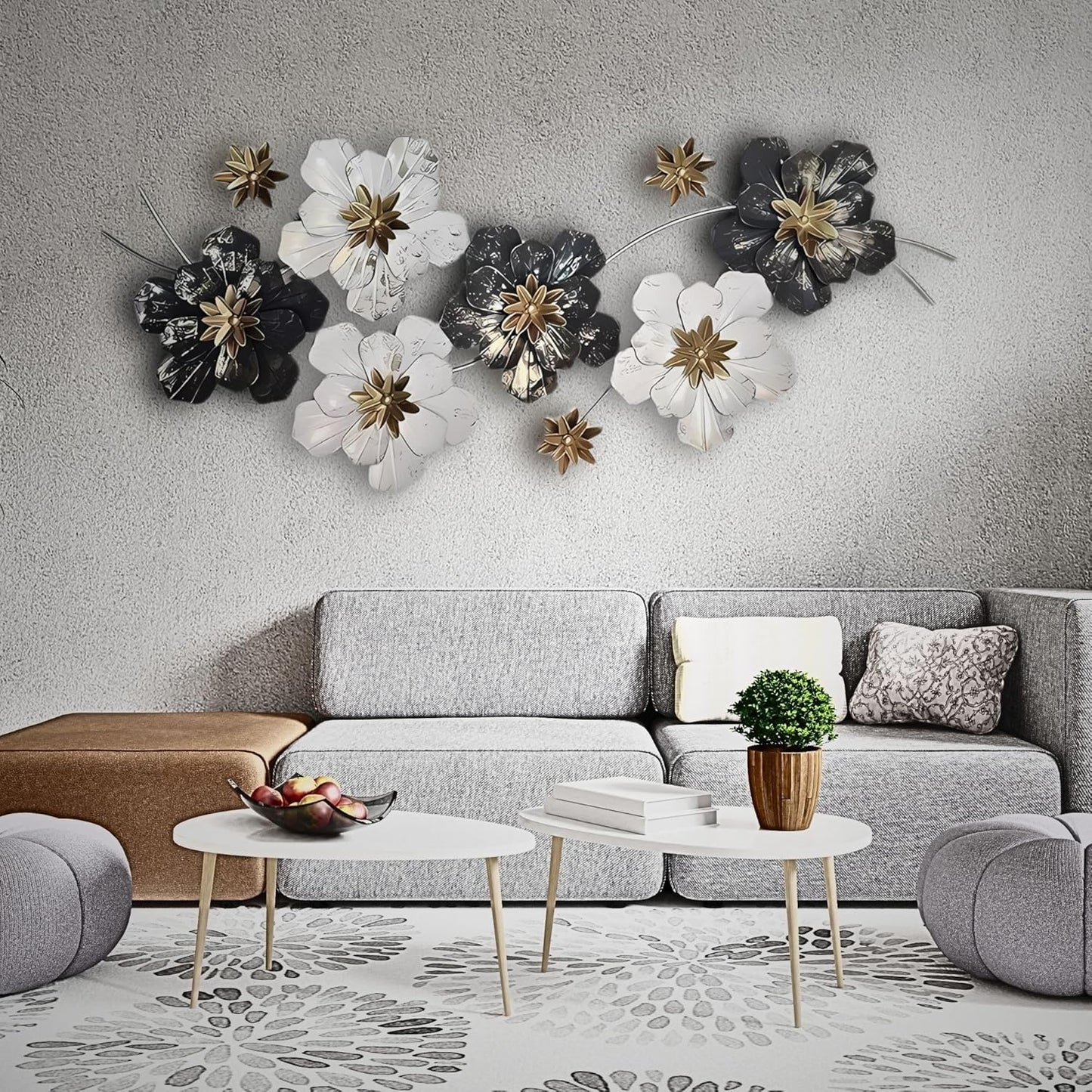 Metal Wall Art Modern Wall Hanging for Bedroom & Home (W-007)