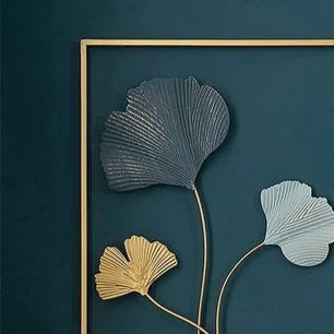 Gold Color Metal Wall Decor Leaf Wall Hanging Decoration,(W-2P)