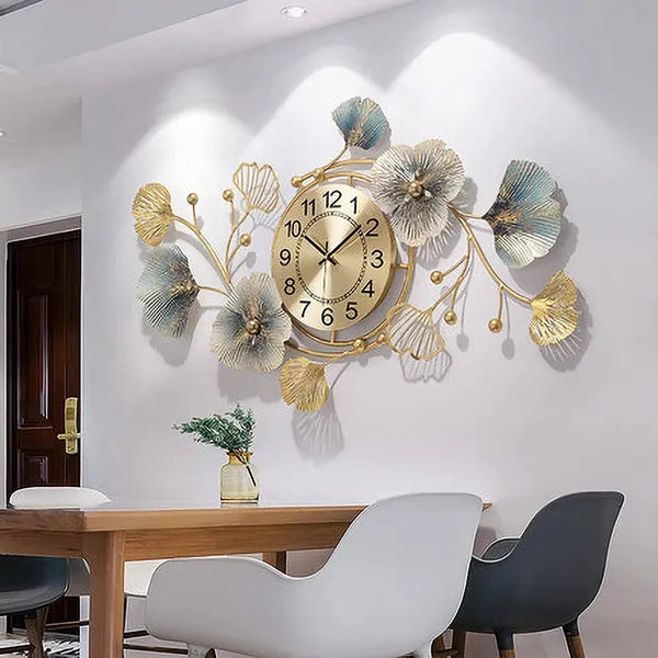 METAL WALL ART – PREMIUM HANDCRAFTED ANTIQUE GOLD & TURQUOISE GREEN CIRCLE DESIGN