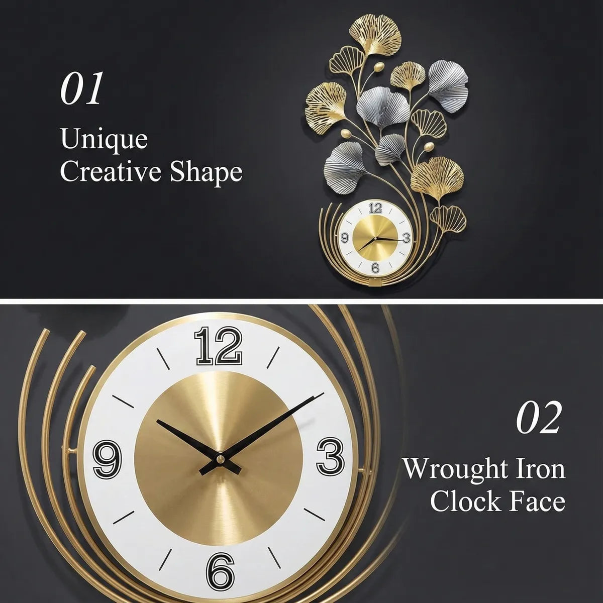Metal Wall Art Modern Wall Hanging for Bedroom & Home (W-Plant)