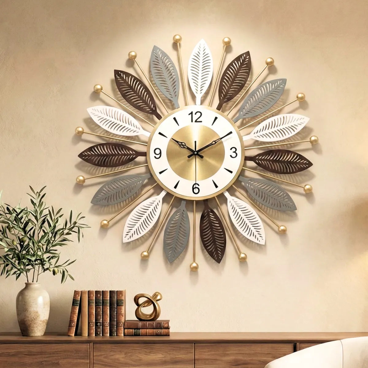 Metal Wall Art Modern Wall Hanging for Bedroom & Home (W-Lotus)