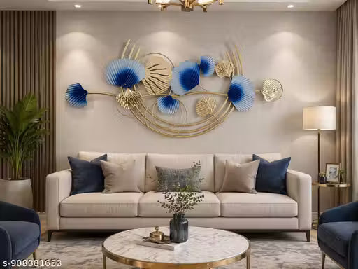Metal Wall Art Modern Wall Hanging for Bedroom & Home