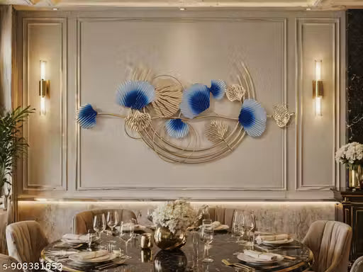 Metal Wall Art Modern Wall Hanging for Bedroom & Home