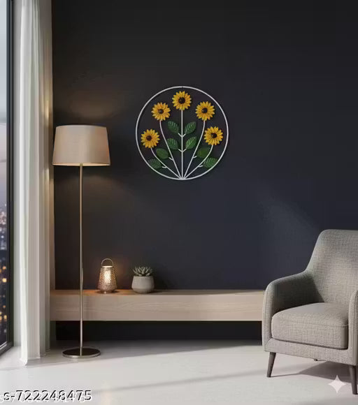 Metal Wall Art Modern Wall Hanging for Bedroom & Home