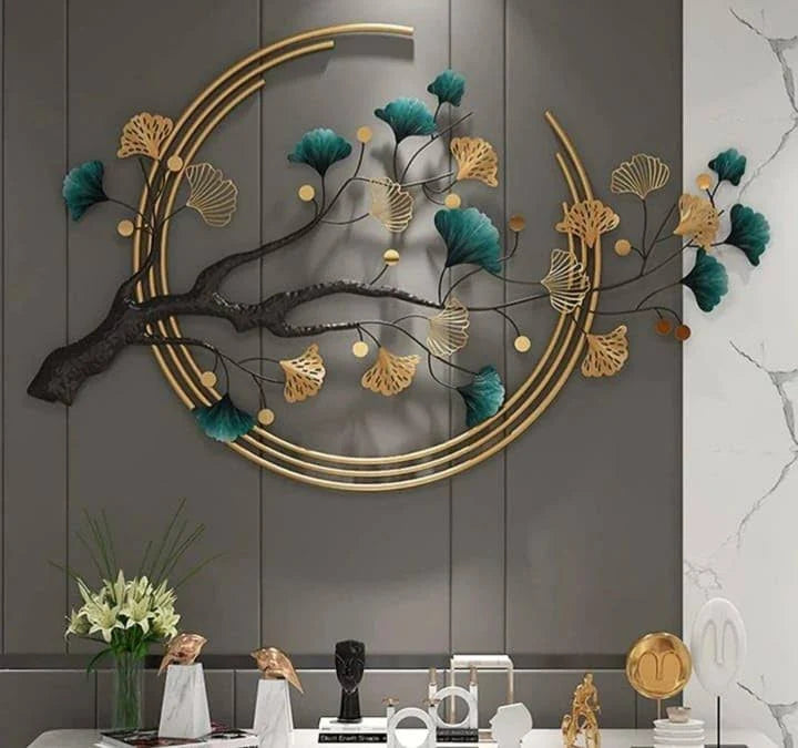 Metal Wall Art Modern Wall Hanging for Bedroom & Home (W-MT)