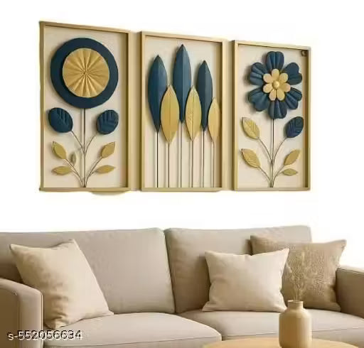 Metal Wall Art Modern Wall Hanging for Bedroom & Home